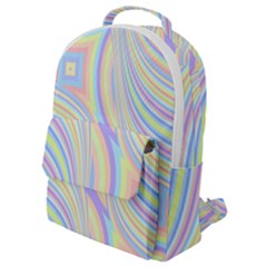 Pastel Color Stripes  Flap Pocket Backpack (small) by SpinnyChairDesigns