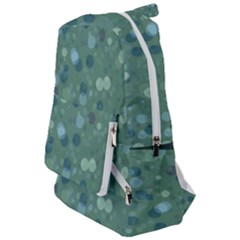 Green Color Polka Dots Pattern Travelers  Backpack by SpinnyChairDesigns