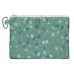 Green Color Polka Dots Pattern Canvas Cosmetic Bag (xl) by SpinnyChairDesigns