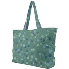 Green Color Polka Dots Pattern Simple Shoulder Bag by SpinnyChairDesigns