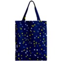 White Yellow Stars on Blue Color Zipper Classic Tote Bag View1