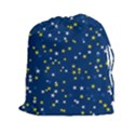 White Yellow Stars on Blue Color Drawstring Pouch (2XL) View1