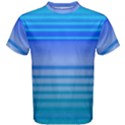 Blue Purple Color Stripes Ombre Men s Cotton Tee View1