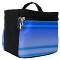 Blue Purple Color Stripes Ombre Make Up Travel Bag (Small) View1