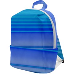 Blue Purple Color Stripes Ombre Zip Up Backpack by SpinnyChairDesigns