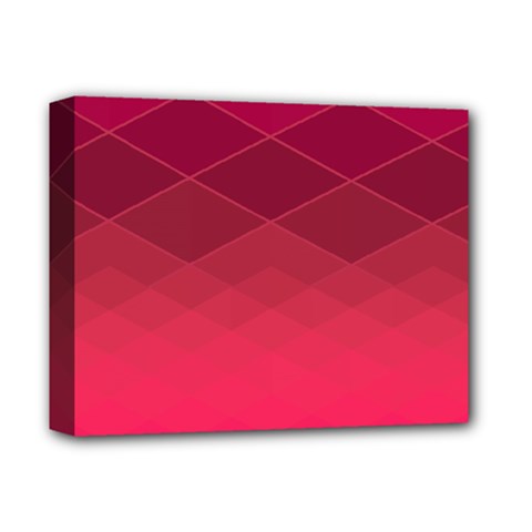 Hot Pink And Wine Color Diamonds Deluxe Canvas 14  X 11  (stretched) by SpinnyChairDesigns