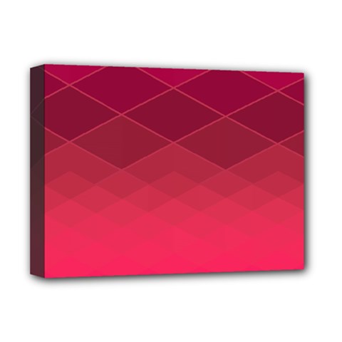 Hot Pink And Wine Color Diamonds Deluxe Canvas 16  X 12  (stretched)  by SpinnyChairDesigns