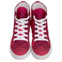 Hot Pink and Wine Color Diamonds Women s Hi-Top Skate Sneakers View1