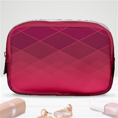 Hot Pink And Wine Color Diamonds Make Up Pouch (small) by SpinnyChairDesigns