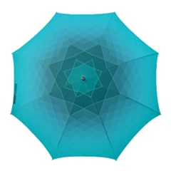 Aqua Blue And Teal Color Diamonds Golf Umbrellas