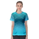 Aqua Blue and Teal Color Diamonds Women s Sport Mesh Tee View1