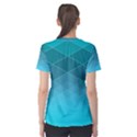 Aqua Blue and Teal Color Diamonds Women s Sport Mesh Tee View2