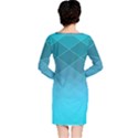 Aqua Blue and Teal Color Diamonds Long Sleeve Nightdress View2