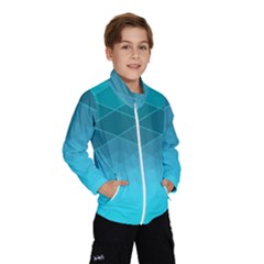 Aqua Blue And Teal Color Diamonds Kids  Windbreaker