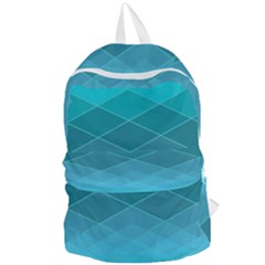 Aqua Blue And Teal Color Diamonds Foldable Lightweight Backpack