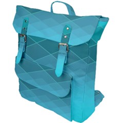 Aqua Blue And Teal Color Diamonds Buckle Up Backpack