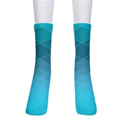 Aqua Blue And Teal Color Diamonds Men s Crew Socks