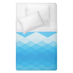 Light Blue And White Color Diamonds Duvet Cover (single Size) by SpinnyChairDesigns