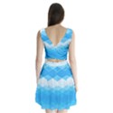 Light Blue and White Color Diamonds Split Back Mini Dress  View2