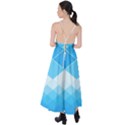 Light Blue and White Color Diamonds Tie Back Maxi Dress View2