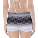 Black White Grey Color Diamonds Boyleg Bikini Wrap Bottoms View2