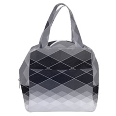 Black White Grey Color Diamonds Boxy Hand Bag by SpinnyChairDesigns