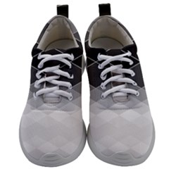 Black White Grey Color Diamonds Mens Athletic Shoes by SpinnyChairDesigns