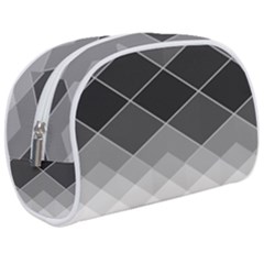 Black White Grey Color Diamonds Makeup Case (medium) by SpinnyChairDesigns