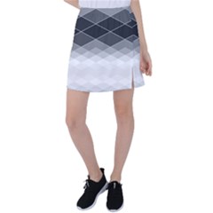 Black White Grey Color Diamonds Tennis Skirt by SpinnyChairDesigns