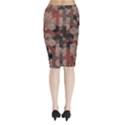 Auburn Grey and Tan Truchet Tiles Midi Wrap Pencil Skirt View2