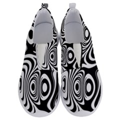 Black And White Abstract Stripes No Lace Lightweight Shoes by SpinnyChairDesigns