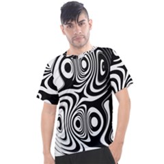 Black And White Abstract Stripes Men s Sport Top