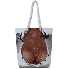 Sexy Boobs Breast Cleavage Woman Full Print Rope Handle Tote (small)