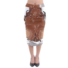 Sexy Boobs Breast Cleavage Woman Midi Pencil Skirt by HermanTelo