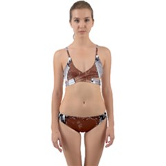 Sexy Boobs Breast Cleavage Woman Wrap Around Bikini Set