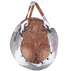 Sexy Boobs Breast Cleavage Woman Giant Round Zipper Tote by HermanTelo