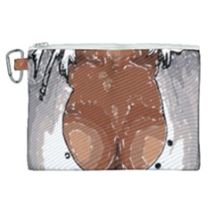 Sexy Boobs Breast Cleavage Woman Canvas Cosmetic Bag (xl)