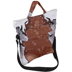 Sexy Boobs Breast Cleavage Woman Fold Over Handle Tote Bag by HermanTelo