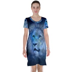 Astrology Zodiac Lion Short Sleeve Nightdress by Mariart