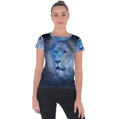 Astrology Zodiac Lion Short Sleeve Sports Top  by Mariart