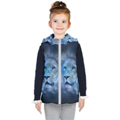 Astrology Zodiac Lion Kids  Hooded Puffer Vest by Mariart