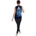 Astrology Zodiac Lion Mock Neck Chiffon Sleeveless Top View2