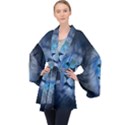 Astrology Zodiac Lion Long Sleeve Velvet Kimono  View1