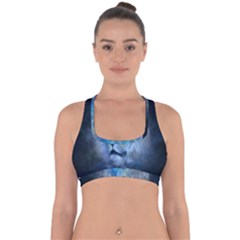 Astrology Zodiac Lion Cross Back Hipster Bikini Top 