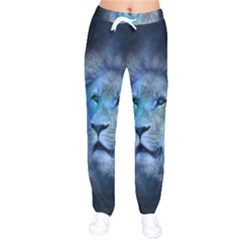 Astrology Zodiac Lion Women Velvet Drawstring Pants