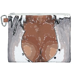 Sexy Boobs Breast Cleavage Woman Canvas Cosmetic Bag (xxl)