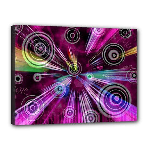 Fractal Circles Abstract Canvas 16  X 12  (stretched)