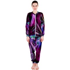 Fractal Circles Abstract Onepiece Jumpsuit (ladies) 