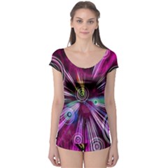 Fractal Circles Abstract Boyleg Leotard 