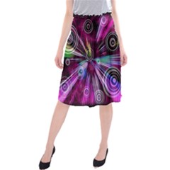 Fractal Circles Abstract Midi Beach Skirt